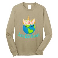 Earth Day Awareness Unicorn Face Long Sleeve Shirt