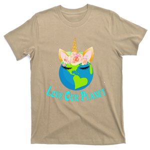 Earth Day Awareness Unicorn Face T-Shirt