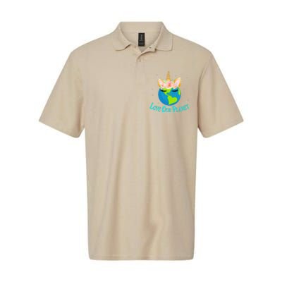 Earth Day Awareness Unicorn Face Softstyle Adult Sport Polo