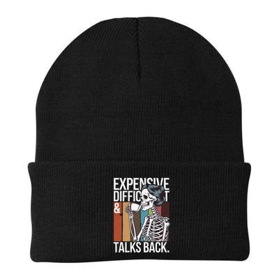 Expensive Difficult And Talks Back Funny Halloween Knit Cap Winter Beanie