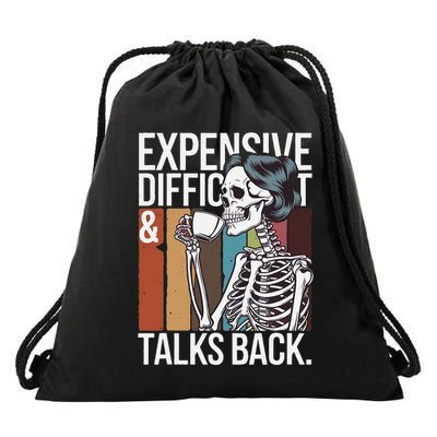Expensive Difficult And Talks Back Funny Halloween Drawstring Bag