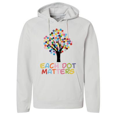 Each Dot Art Matters Tree Dots Day Girl Boy Performance Fleece Hoodie