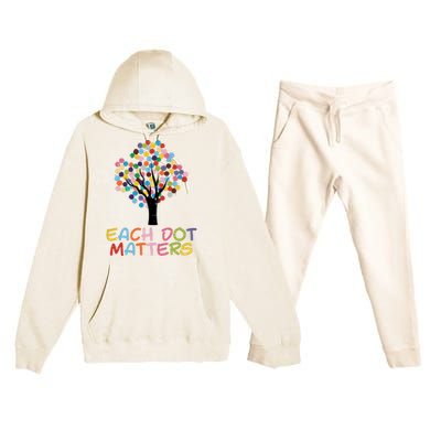 Each Dot Art Matters Tree Dots Day Girl Boy Premium Hooded Sweatsuit Set