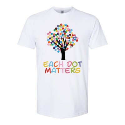 Each Dot Art Matters Tree Dots Day Girl Boy Softstyle CVC T-Shirt