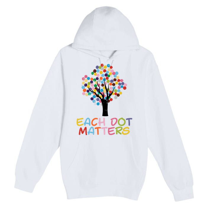 Each Dot Art Matters Tree Dots Day Girl Boy Premium Pullover Hoodie