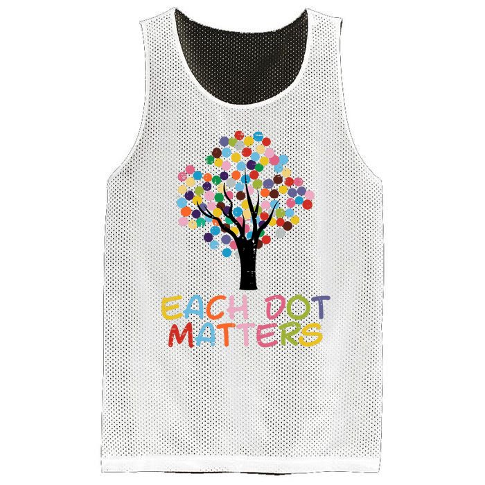 Each Dot Art Matters Tree Dots Day Girl Boy Mesh Reversible Basketball Jersey Tank