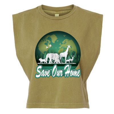 Earth Day Animals Wildlife Conservation Save Our Home Funny Gift Cute Gift Garment-Dyed Women's Muscle Tee