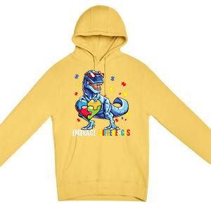 Embrace Differences Asd Spectrum Dinosaur Autism Awareness Gift Premium Pullover Hoodie