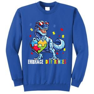 Embrace Differences Asd Spectrum Dinosaur Autism Awareness Gift Sweatshirt