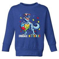 Embrace Differences Asd Spectrum Dinosaur Autism Awareness Gift Toddler Sweatshirt