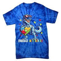 Embrace Differences Asd Spectrum Dinosaur Autism Awareness Gift Tie-Dye T-Shirt