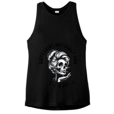 Expensive Difficult And Talks Back Messy Bun Mothers Day Ladies PosiCharge Tri-Blend Wicking Tank