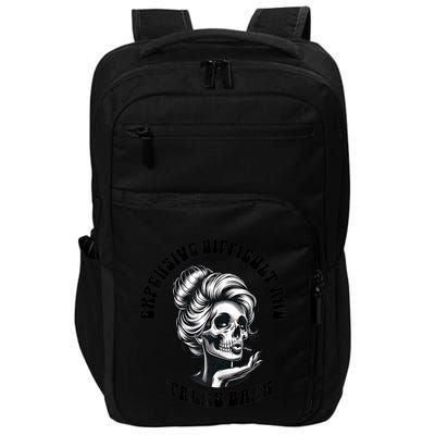 Expensive Difficult And Talks Back Messy Bun Mothers Day Impact Tech Backpack