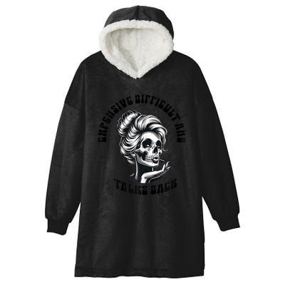 Expensive Difficult And Talks Back Messy Bun Mothers Day Hooded Wearable Blanket
