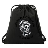 Expensive Difficult And Talks Back Messy Bun Mothers Day Drawstring Bag