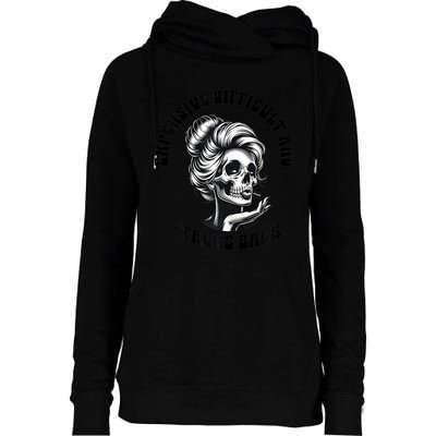 Expensive Difficult And Talks Back Messy Bun Mothers Day Womens Funnel Neck Pullover Hood