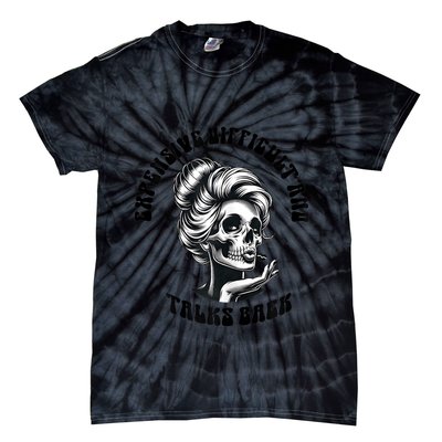 Expensive Difficult And Talks Back Messy Bun Mothers Day Tie-Dye T-Shirt