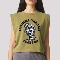 Expensive Difficult And Talks Back Messy Bun Mothers Day Garment-Dyed Women's Muscle Tee