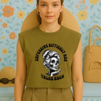 Expensive Difficult And Talks Back Messy Bun Mothers Day Garment-Dyed Women's Muscle Tee