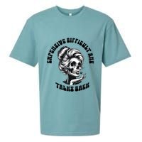 Expensive Difficult And Talks Back Messy Bun Mothers Day Sueded Cloud Jersey T-Shirt