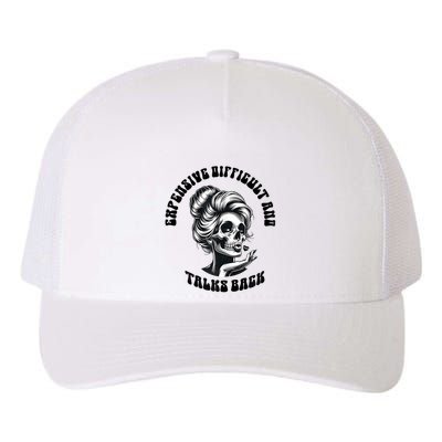 Expensive Difficult And Talks Back Messy Bun Mothers Day Yupoong Adult 5-Panel Trucker Hat