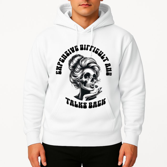 Expensive Difficult And Talks Back Messy Bun Mothers Day Hoodie