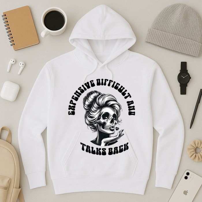 Expensive Difficult And Talks Back Messy Bun Mothers Day Hoodie