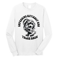 Expensive Difficult And Talks Back Messy Bun Mothers Day Long Sleeve Shirt