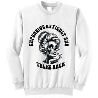 Expensive Difficult And Talks Back Messy Bun Mothers Day Sweatshirt