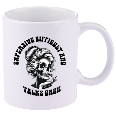 Expensive Difficult And Talks Back Messy Bun Mothers Day 11oz C Handle Ceramic Mug