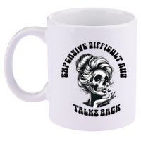 Expensive Difficult And Talks Back Messy Bun Mothers Day 11oz C Handle Ceramic Mug