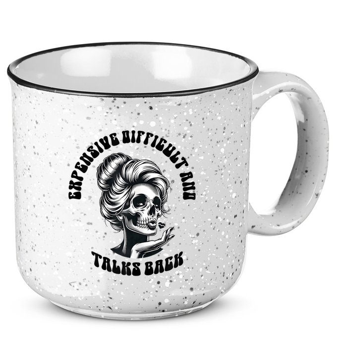 Expensive Difficult And Talks Back Messy Bun Mothers Day 15oz Campfire Ceramic Mug