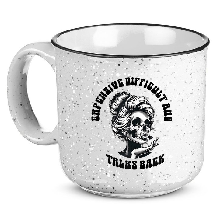 Expensive Difficult And Talks Back Messy Bun Mothers Day 15oz Campfire Ceramic Mug