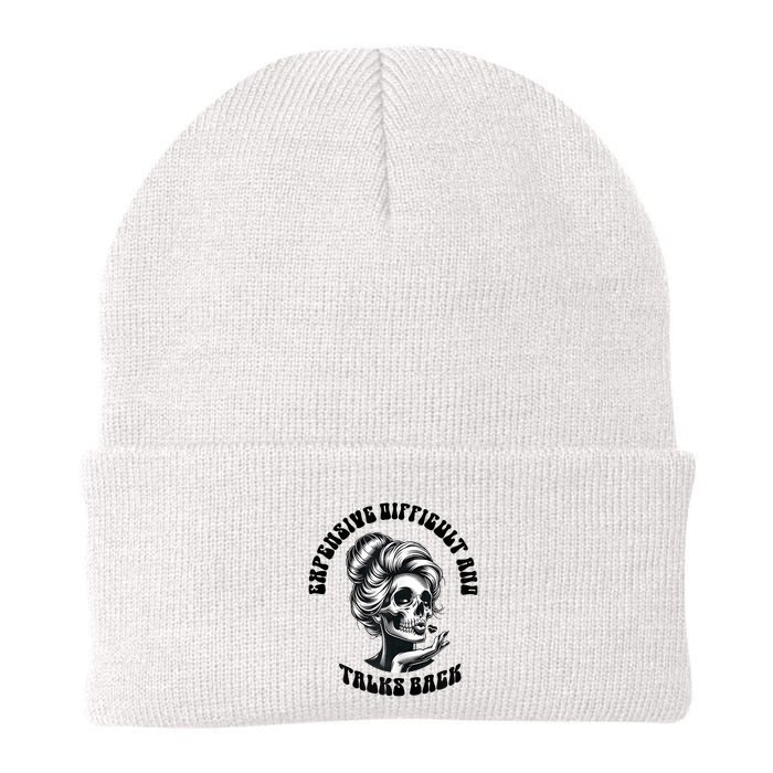 Expensive Difficult And Talks Back Messy Bun Mothers Day Beanie