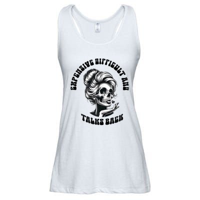 Expensive Difficult And Talks Back Messy Bun Mothers Day Ladies Essential Flowy Tank