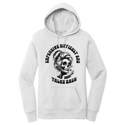 Expensive Difficult And Talks Back Messy Bun Mothers Day Women's Pullover Hoodie