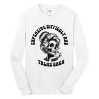 Expensive Difficult And Talks Back Messy Bun Mothers Day Tall Long Sleeve T-Shirt