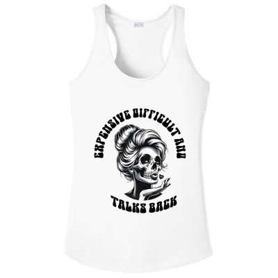 Expensive Difficult And Talks Back Messy Bun Mothers Day Ladies PosiCharge Competitor Racerback Tank