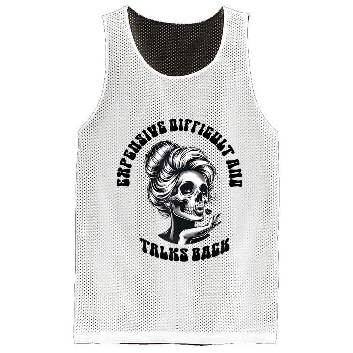 Expensive Difficult And Talks Back Messy Bun Mothers Day Mesh Reversible Basketball Jersey Tank