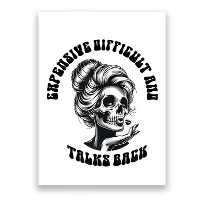 Expensive Difficult And Talks Back Messy Bun Mothers Day Poster