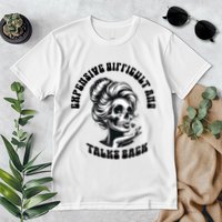 Expensive Difficult And Talks Back Messy Bun Mothers Day Premium T-Shirt