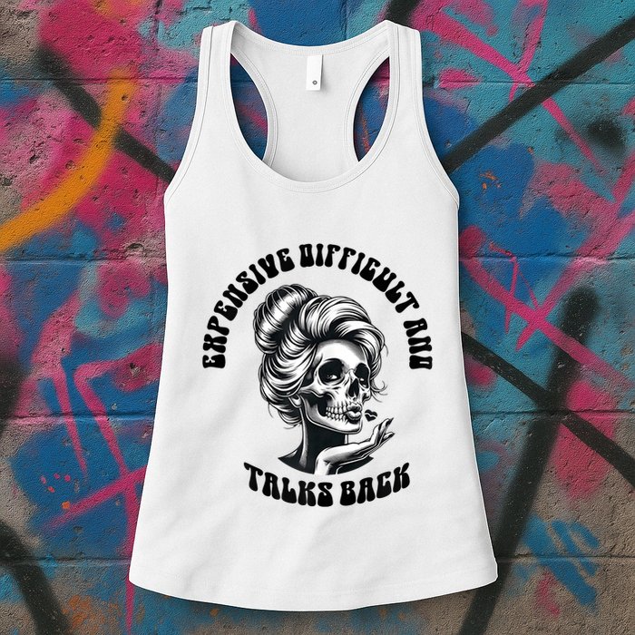 Expensive Difficult And Talks Back Messy Bun Mothers Day Womens Tank Top