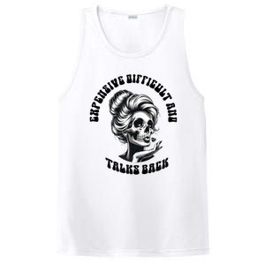 Expensive Difficult And Talks Back Messy Bun Mothers Day PosiCharge Competitor Tank