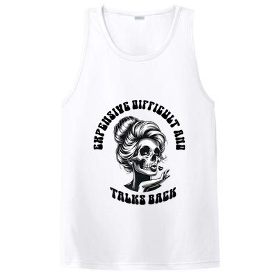 Expensive Difficult And Talks Back Messy Bun Mothers Day PosiCharge Competitor Tank