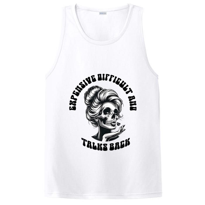 Expensive Difficult And Talks Back Messy Bun Mothers Day PosiCharge Competitor Tank