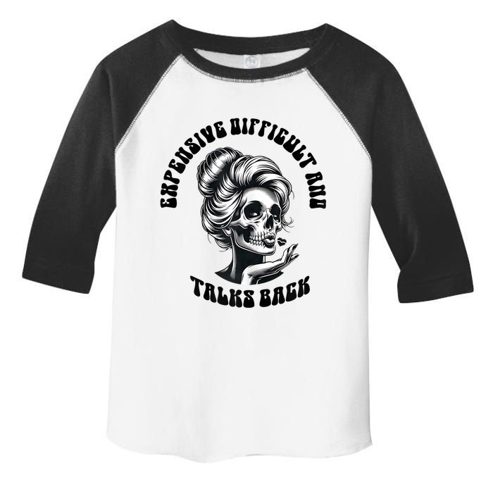 Expensive Difficult And Talks Back Messy Bun Mothers Day Toddler Fine Jersey T-Shirt