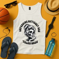 Expensive Difficult And Talks Back Messy Bun Mothers Day Tank Top