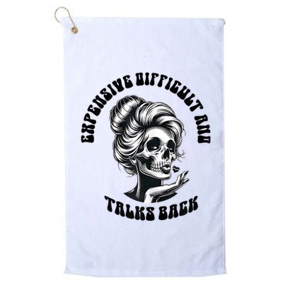 Expensive Difficult And Talks Back Messy Bun Mothers Day Golf Towel