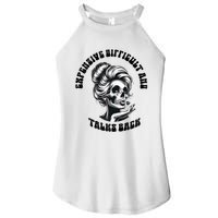 Expensive Difficult And Talks Back Messy Bun Mothers Day Women's Perfect Tri Rocker Tank