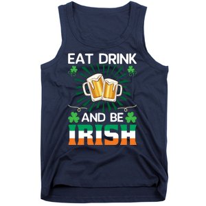 Eat Drink And Be Irish St Patricks Day Tank Top